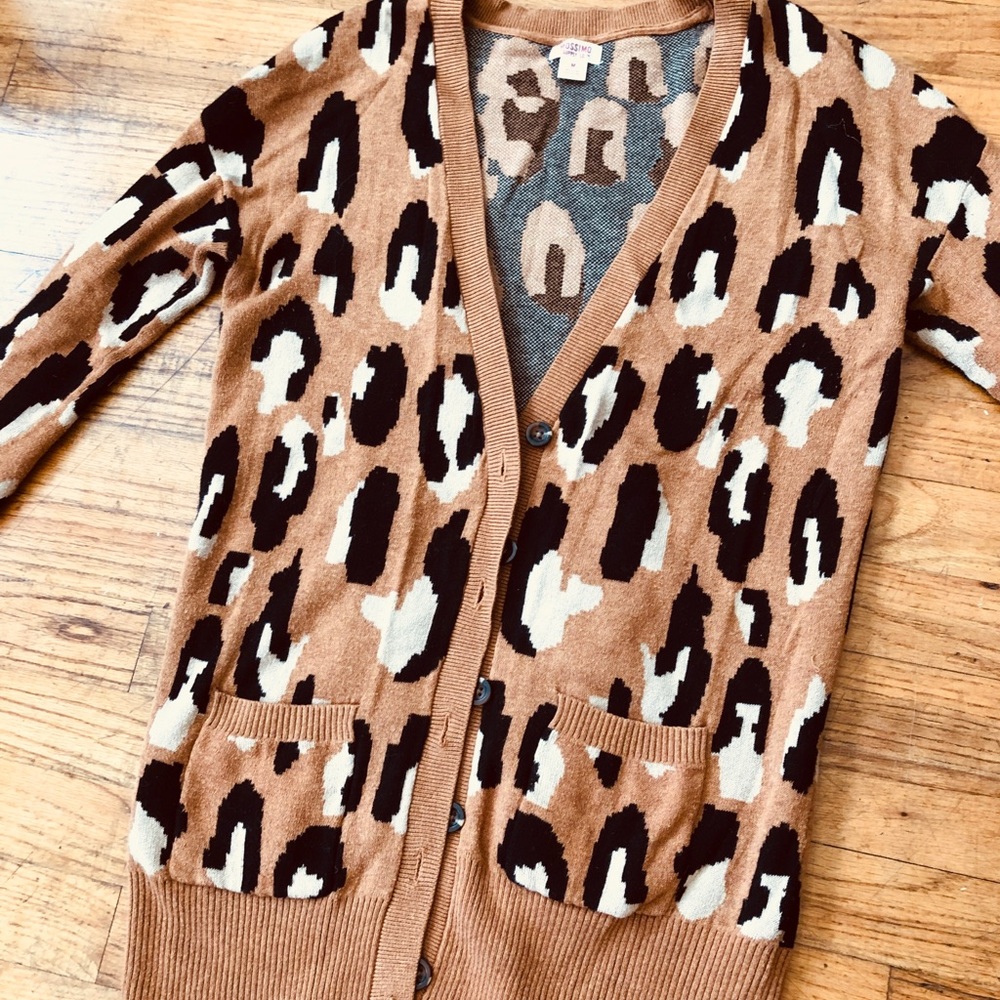 Leopard print cardigan